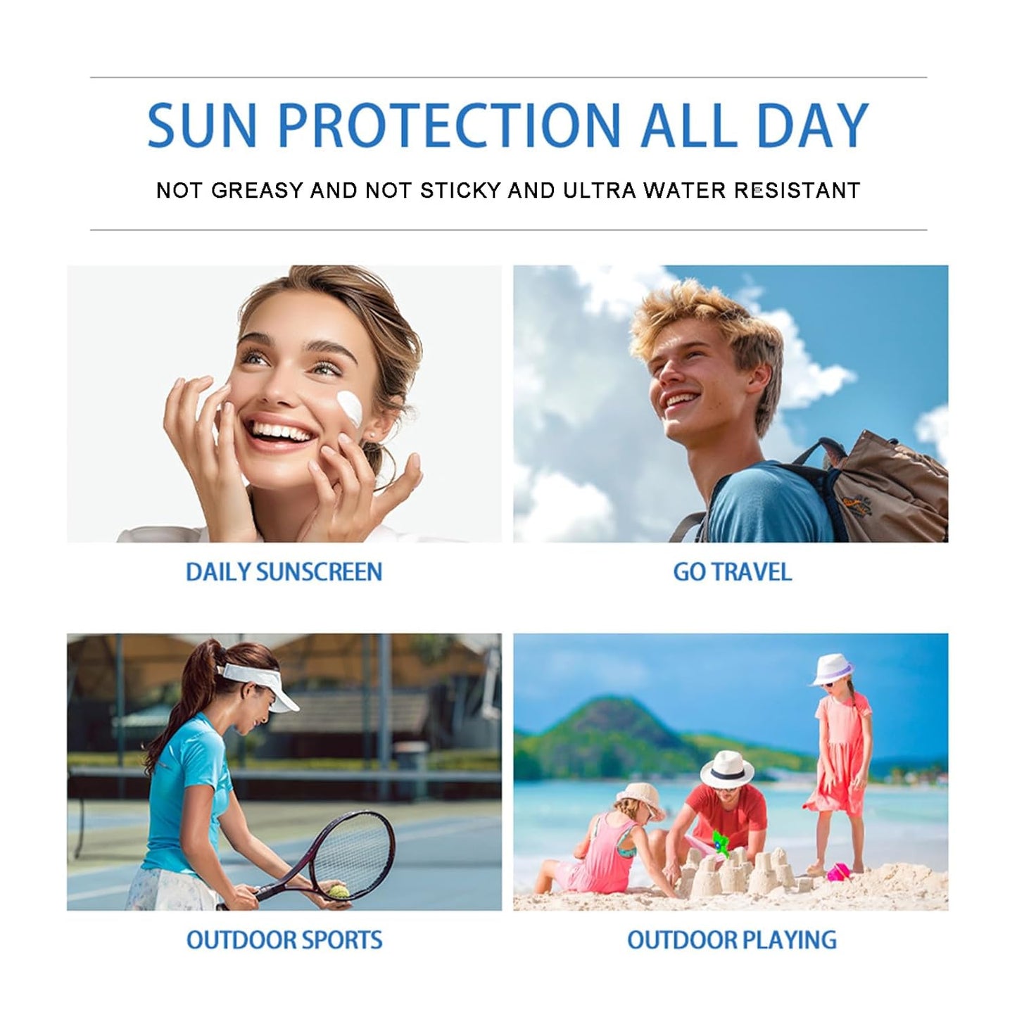 𝐶𝑒𝑛𝑡𝑒𝑙𝑙á Sunscreen SPF 50, Hyalu Cica Water-Fit Sun Serum, Face Sun Screen Long-Lasting Protection, Cen-Tella Madagascar Sunscreen, NO White Cast - Dry Oily Skincare (Blue 1)