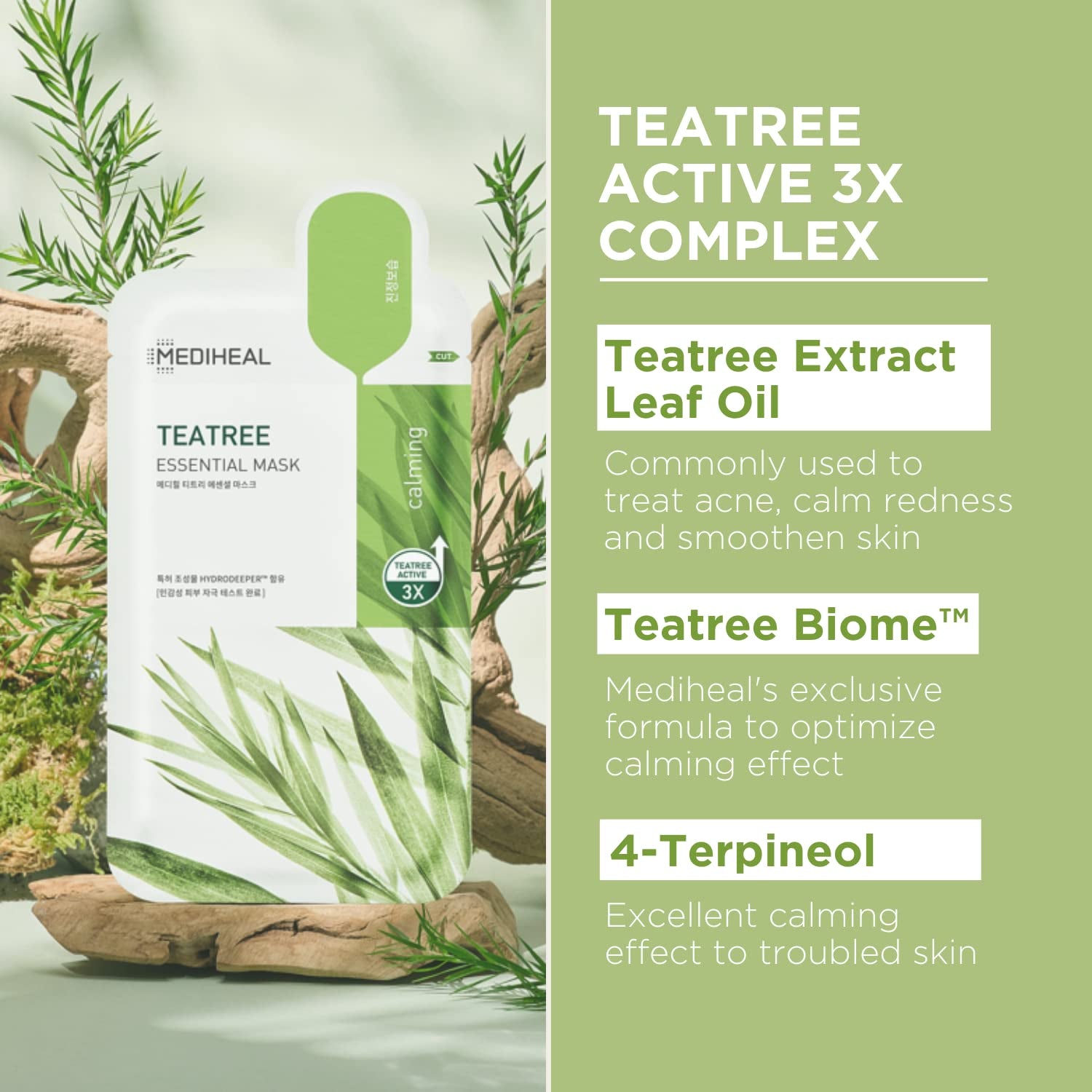 Official [Korea'S No 1 Sheet Mask] - Tea Tree Essential Blemish Control Mask (10EA (Renewal))