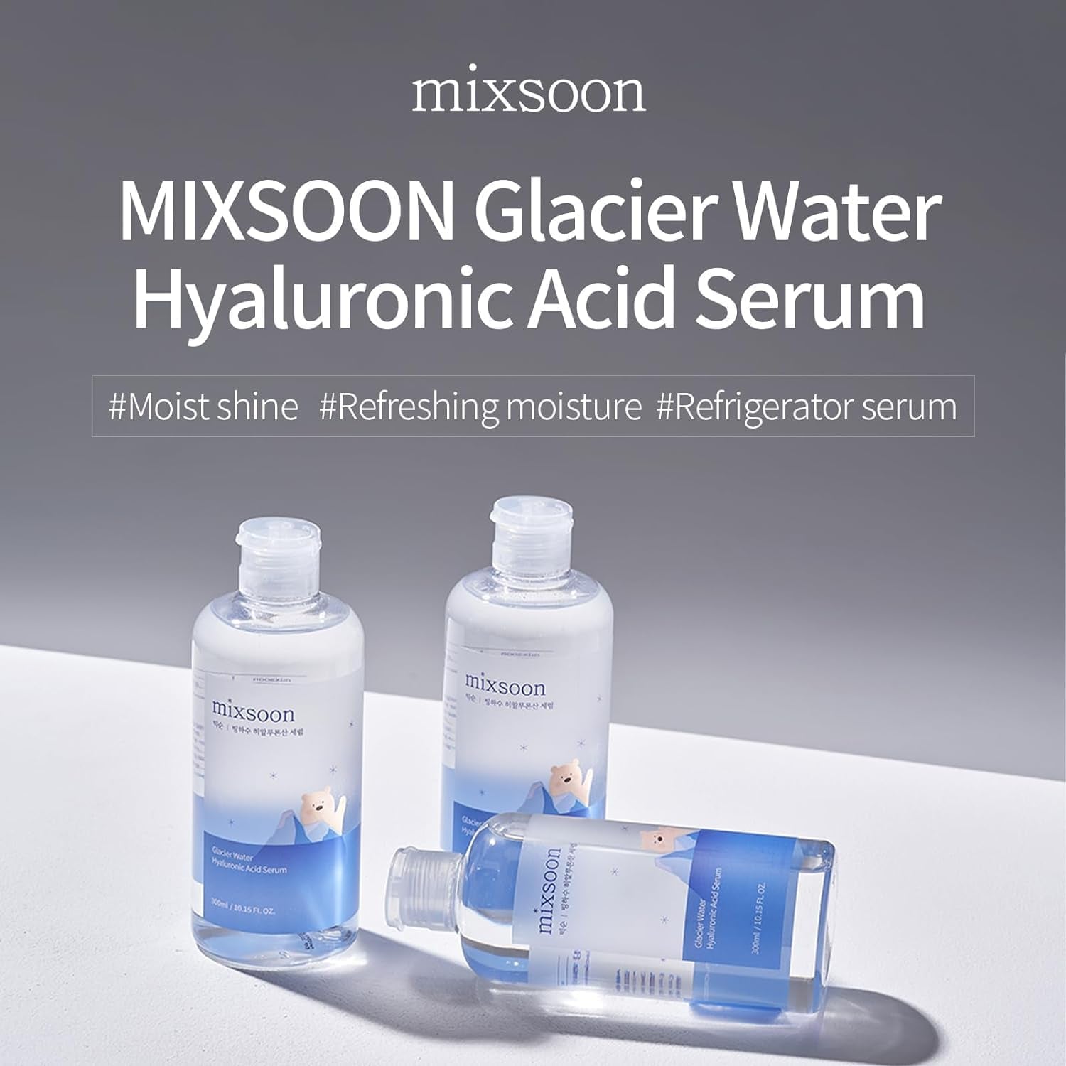 Glacier Water Hyaluronic Acid Serum - Non-Greasy Hydration Booster, Firming Facial Serum for Radiant, Dewy Skin - Korean Serum for Glass Skin (10.14 Fl.Oz / 300Ml)