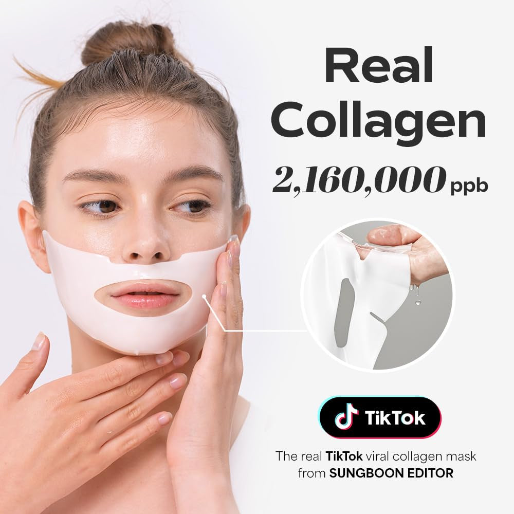 Deep Collagen Overnight Mask 37Gx4Ea | Real Collagen 2,160,000PPB for Elasticity | Tiktok Trend Items | Original Hydrating Collagen Face Mask | Korean Skin Care