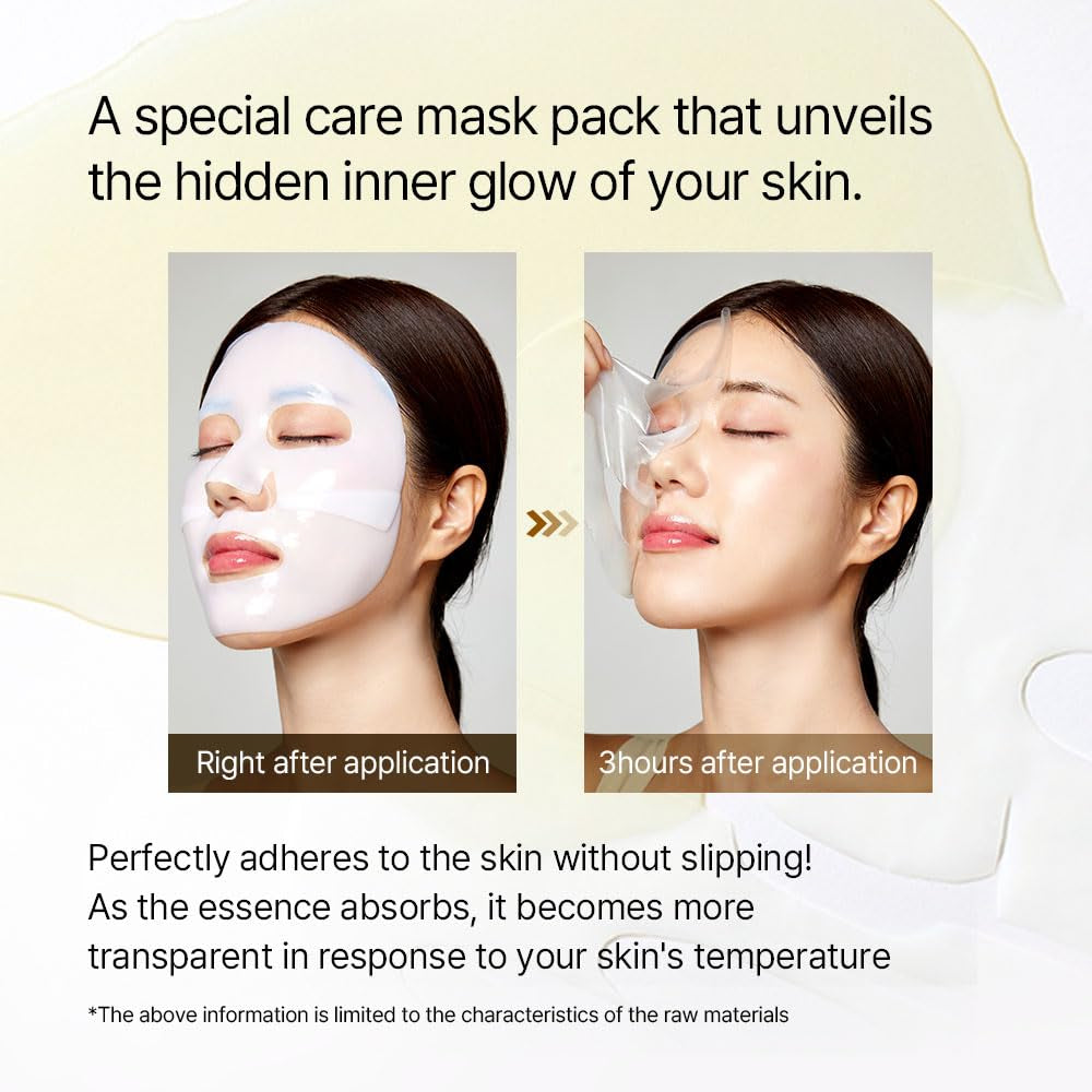 Mixsoon Hydrogel Collagen Mask (35Gx5Ea) Plant-Based Nutrition, Radiance, Hydration All-In-One Firming, Ingredients Absorbing over Time Korean Bean Essence Korean Collagen Mask