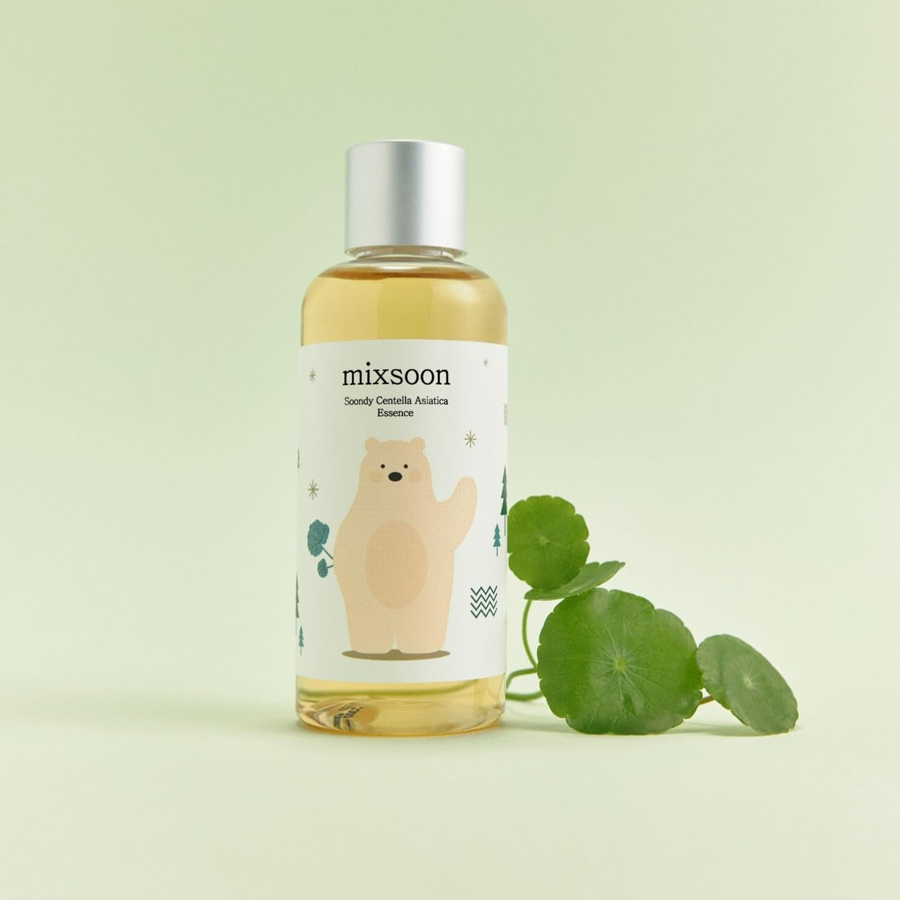 Mixsoon Soondy Centella Asiatica Essence - Instant Hydrating & Soothing Essence for Irritated, Sensitive Skin - Korean Skincare for Glass Skin - Jeju Island CICA Extracts (3.38 Fl.Oz / 100Ml)