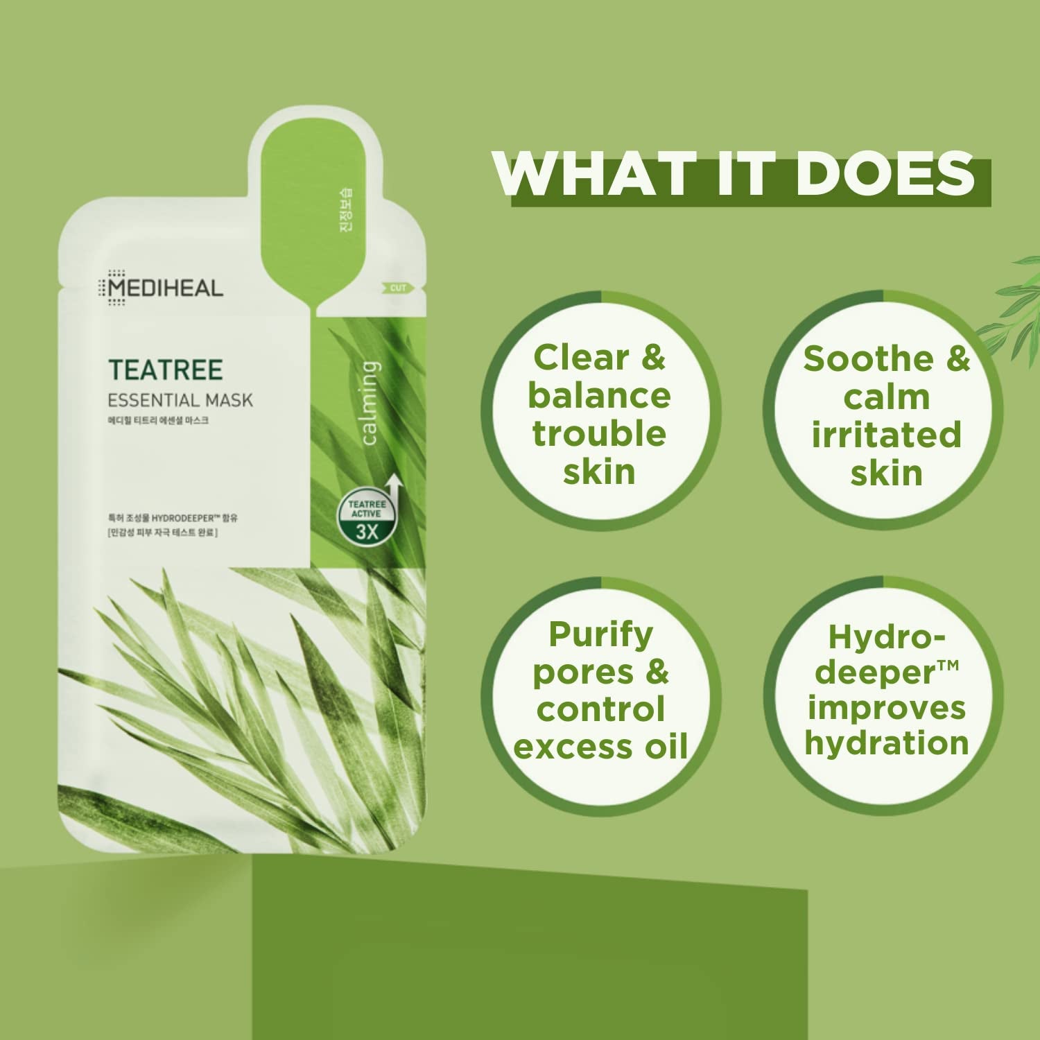 Official [Korea'S No 1 Sheet Mask] - Tea Tree Essential Blemish Control Mask (10EA (Renewal))